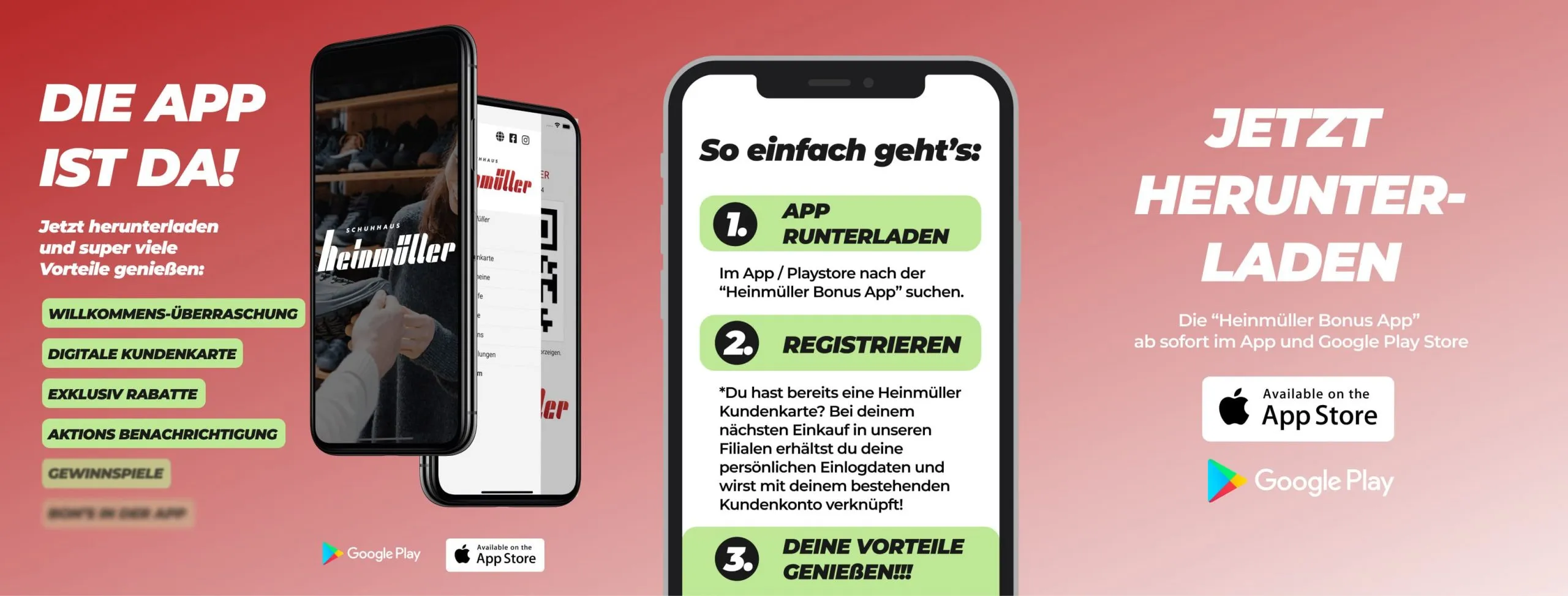 Die Heinmüller Bonus-App auf dem Smartphone